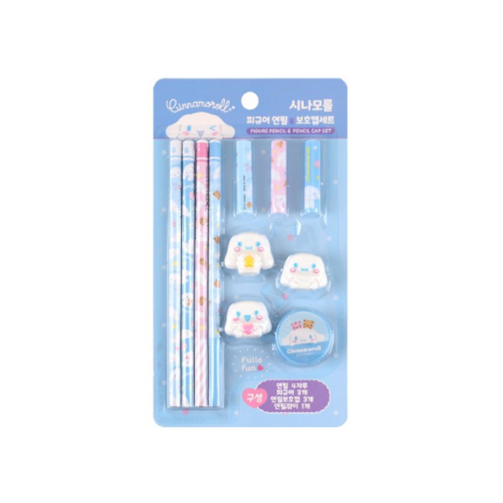 산리오 피규어 연필 보호캡 세트 시나모롤 블루, 혼합색상, 1개 산리오 피규어 연필 보호캡 세트 시나모롤 블루, 혼합색상, 1개