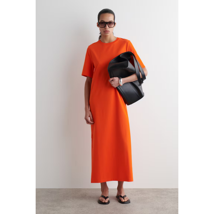 COS 코스오렌지코튼티셔츠원피스
