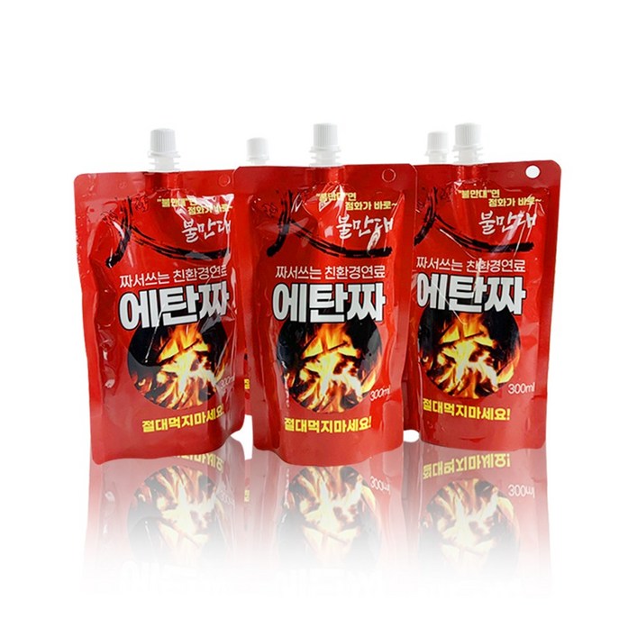 젤타입 친환경 착화제 300ml x 5개 갈탄 조개탄 고체연료 에탄짜 착화젤 미니화로 연료 불쏘시개, 300ml, 5개