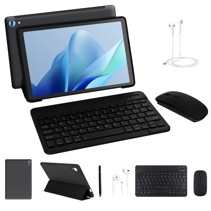 Wqplo C108 태블릿PC 10.1인치태블릿 16G+128G 8코어 안드로이드 15, Wi-Fi, 검정색, 128GB