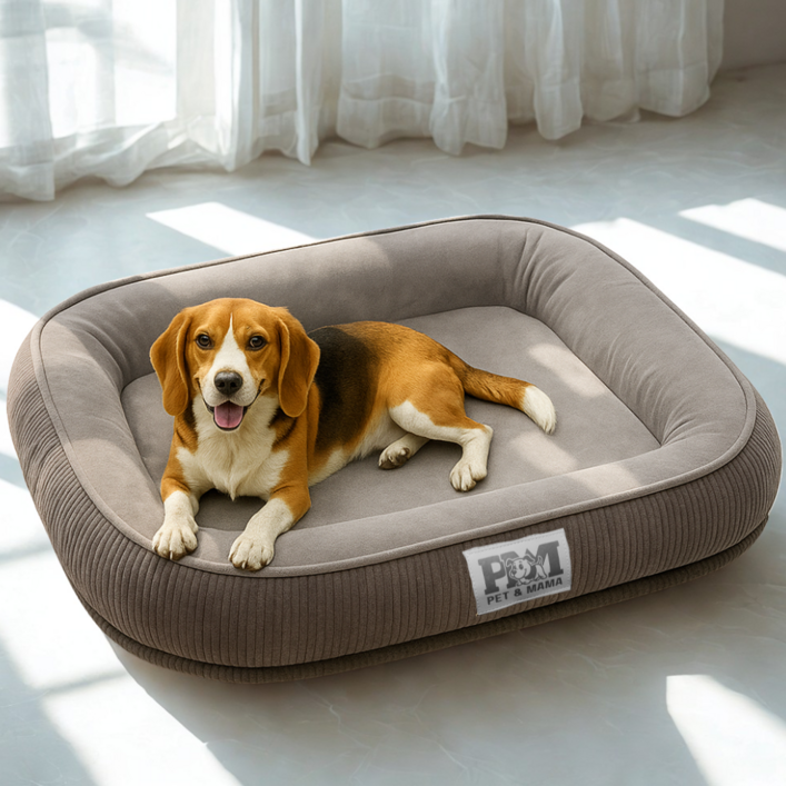 피치가든 강아지 커버분리형 꿀잠 마약방석 M2XL, 그레이, 1개