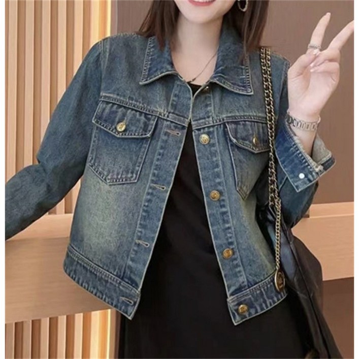 여성 봄 자켓 가을 후드 데님 재킷