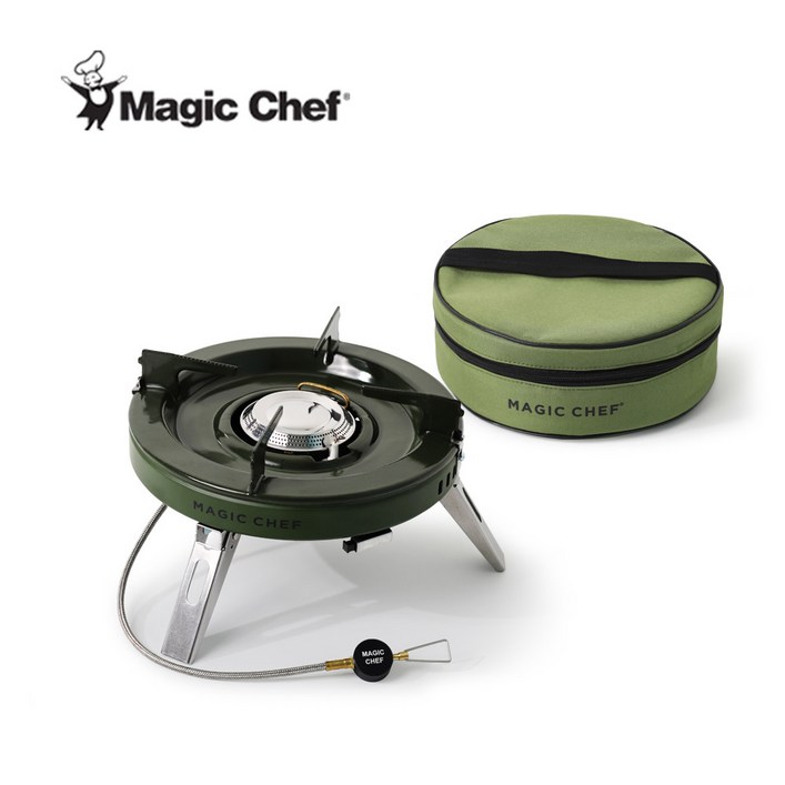 매직쉐프 그리들버너 캠핑 해바라기버너 이소 가스 강염 스토브 전용가방, 1개, 카키