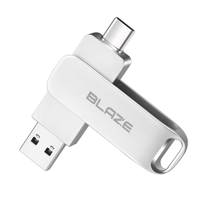 USB 메모리 C타입 USB3.2 GEN1 OTG 듀얼 스마트폰 핸드폰 아연 합금, 128GB, 1개