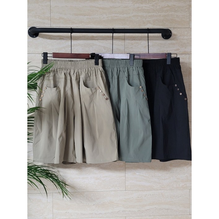 여성 여름 반바지 치마바지 밴딩 와이드팬츠