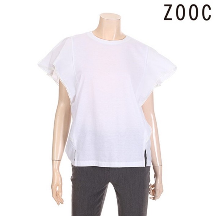 주크 러플소매 티셔츠 Z212MSM103 WH 주크 러플소매 티셔츠 Z212MSM103 WH