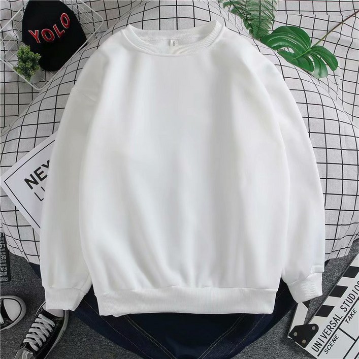 지시크릿 남여공용 데일리 베이직 무지 기모 맨투맨