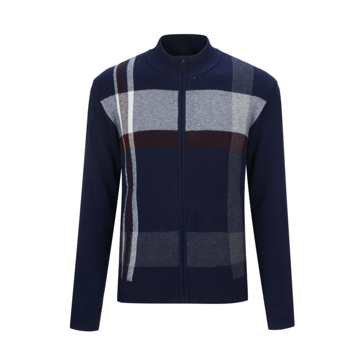 서광모드 남성 스트라이프 풀 집업 니트 티셔츠