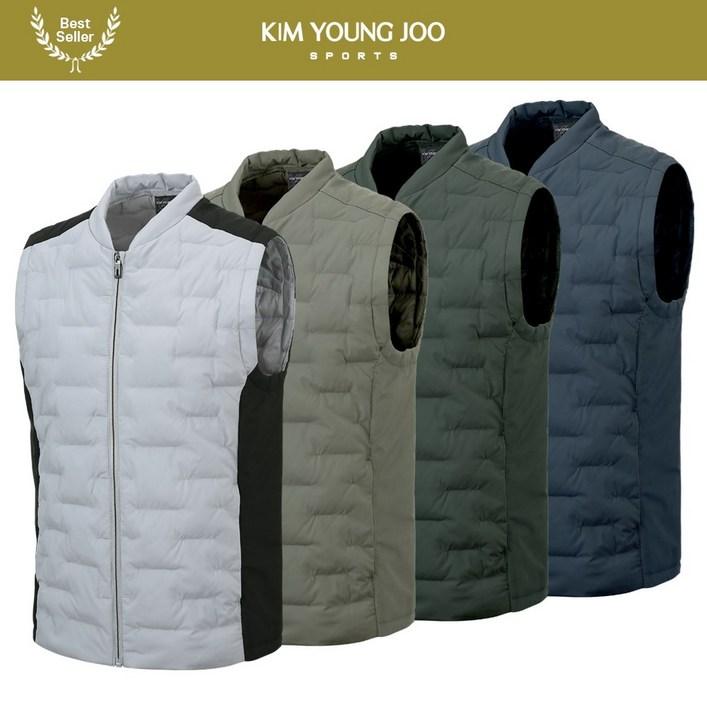 간절기겨울용 김영주스포츠 남성 웰론 경량 패딩 조끼 MV101