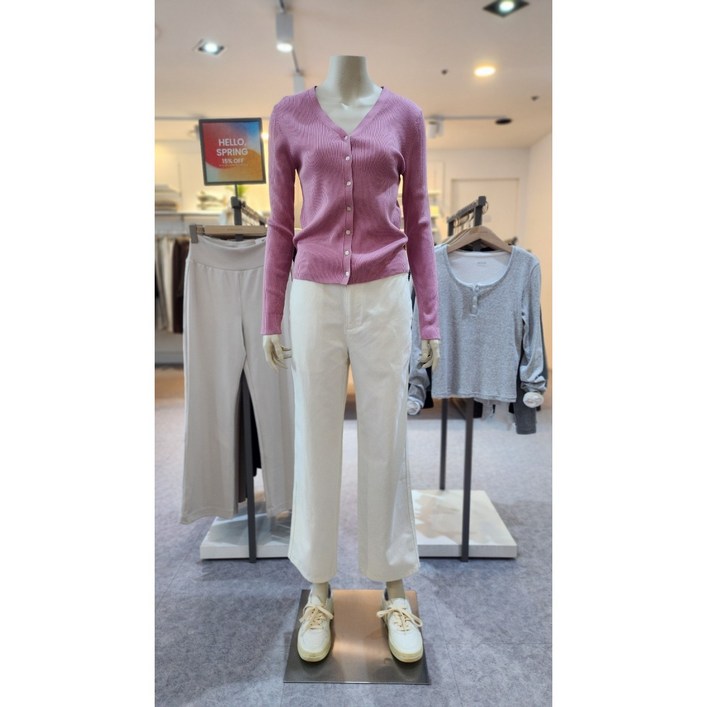 지오다노 여자  골지 브이넥 가디건 니트 스웨터 5컬러 355516