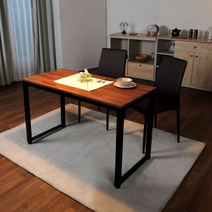 [저스틴퍼니처]로드 멀바우 1200 식탁 테이블+의자2개