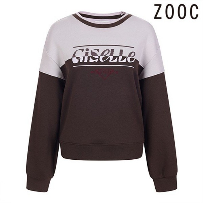 ZOOC 레터링 배색 맨투맨 티셔츠 Z224PSM007 LV _P361047906