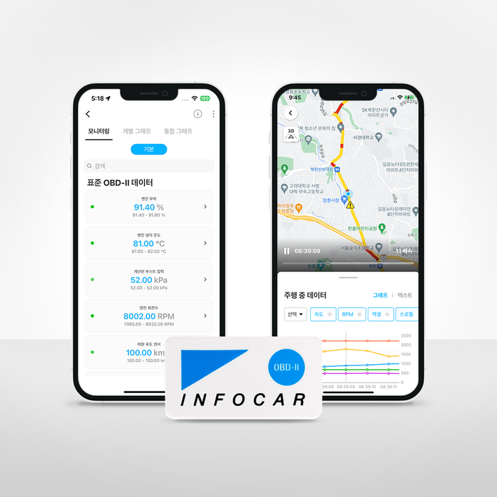 인포카 자동차 스캐너 IO180-IH android, iOS동시호환 OBD2 / ELM327 / 자동차 진단기