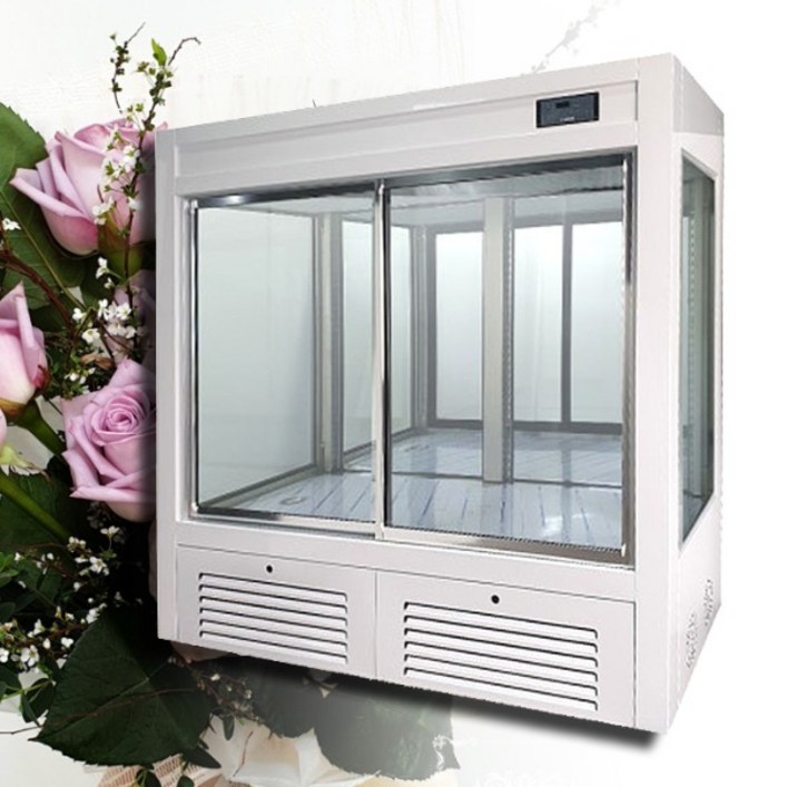 삼호 꽃냉장고 화이트1500 꽃쇼케이스냉장고 내부조명, 스텐, SH-125