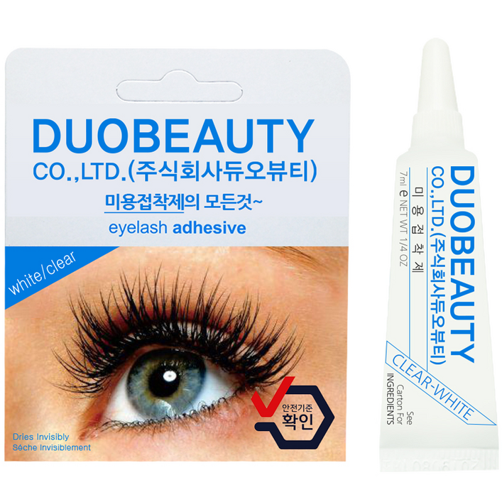 듀오뷰티 속눈썹 접착제 투명 7ml, 클리어화이트, 1개