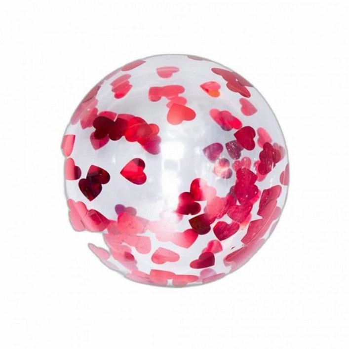 컨페티 풍선 하트레드 100개 이벤트풍선 웨딩소품풍선, 1개, 상세페이지 참조