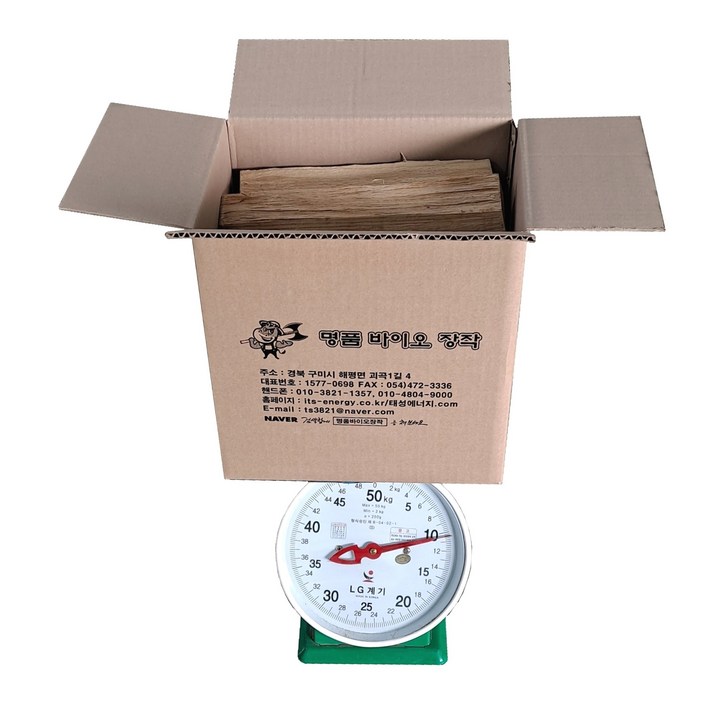 캠핑 참나무장작 30cm 10kg 무료배송(16시까지 당일발송), 1box