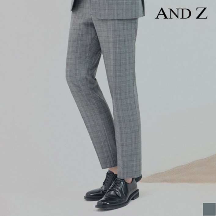 앤드지 그레이 체크 정장팬츠  BZA2SP1105