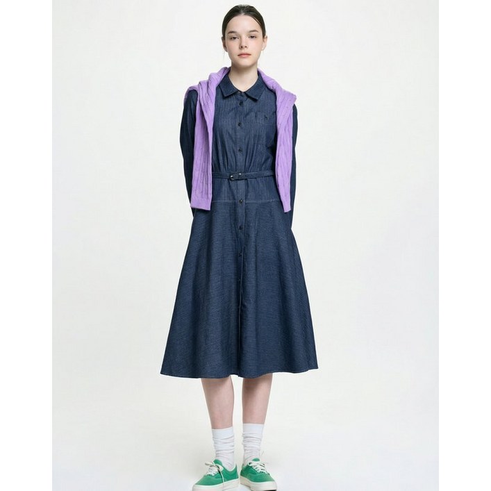 [국내매장] 헤지스레이디스 [26SS] 데님 프린트 원피스