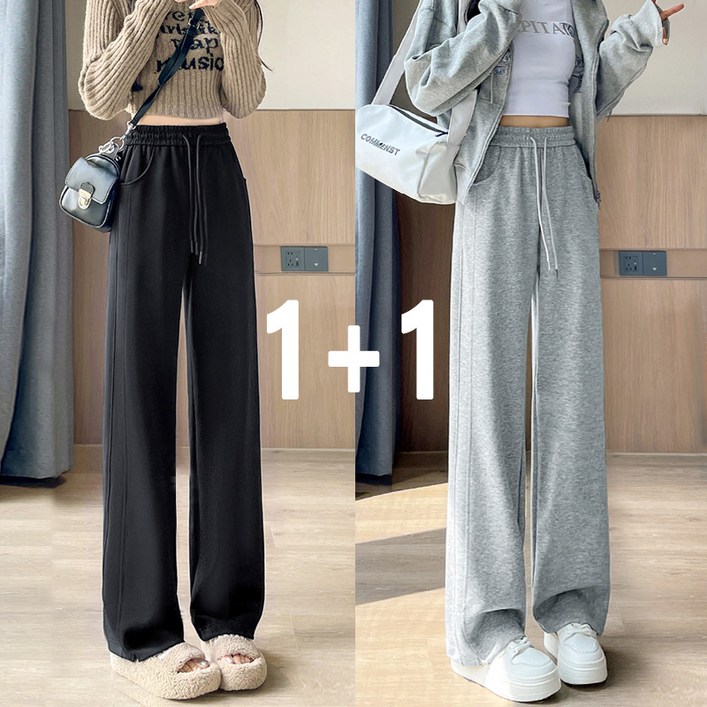 편안한42 11 데일리 여성 트레이닝바지 루즈핏 와이드팬츠