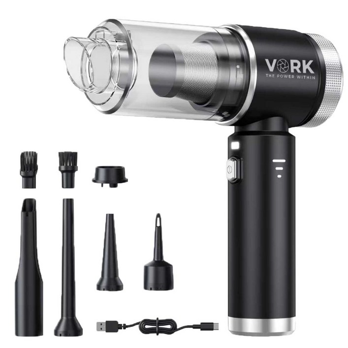 VORK 무선 미니 청소기 진공 핸디 가정용 에어건 소형 원룸 저렴한 청소기