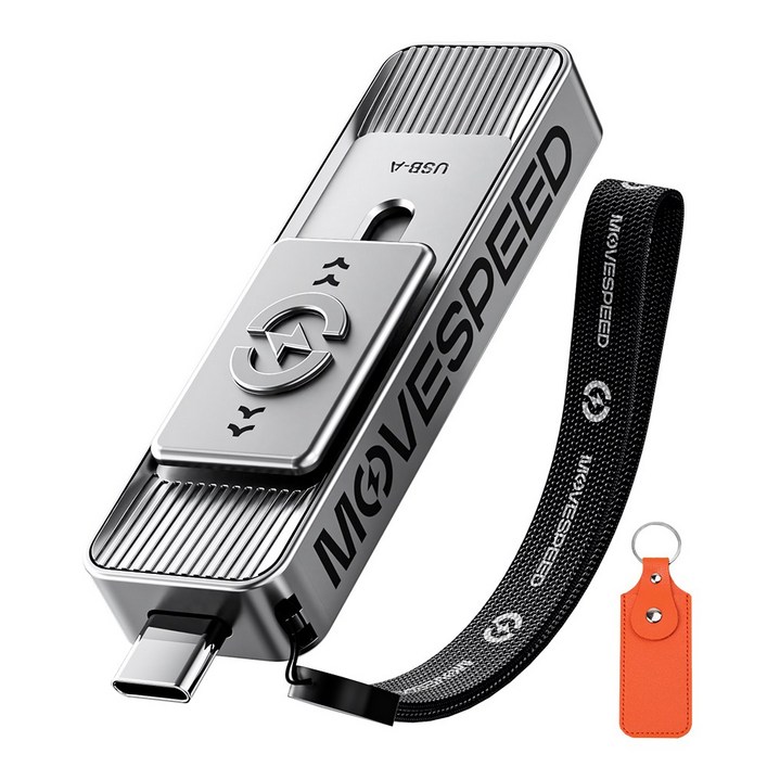 MOVESPEED SP05 570MBs 고속 USB 3.2 외장 SSD 휴대용 저장장치 스마트폰 노트북 PC 호환 백업 파일전송 최적, 은색, 512GB