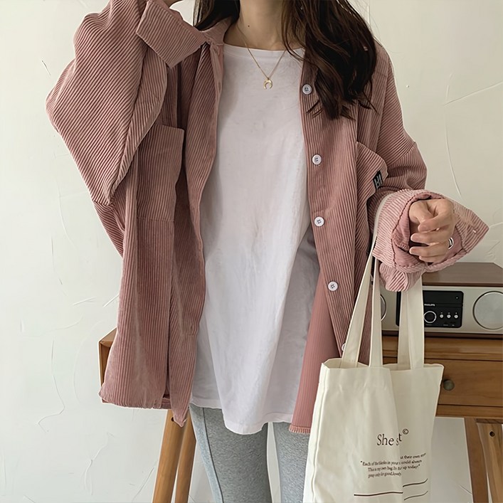 JLOG 봄가을 코듀로이 블라우스 셔츠 코르덴NB