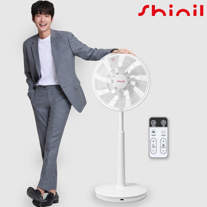 <2024년형 NEW>신일 BLDC 모터 무소음 리모컨 스탠드형 선풍기 화이트, 그레이