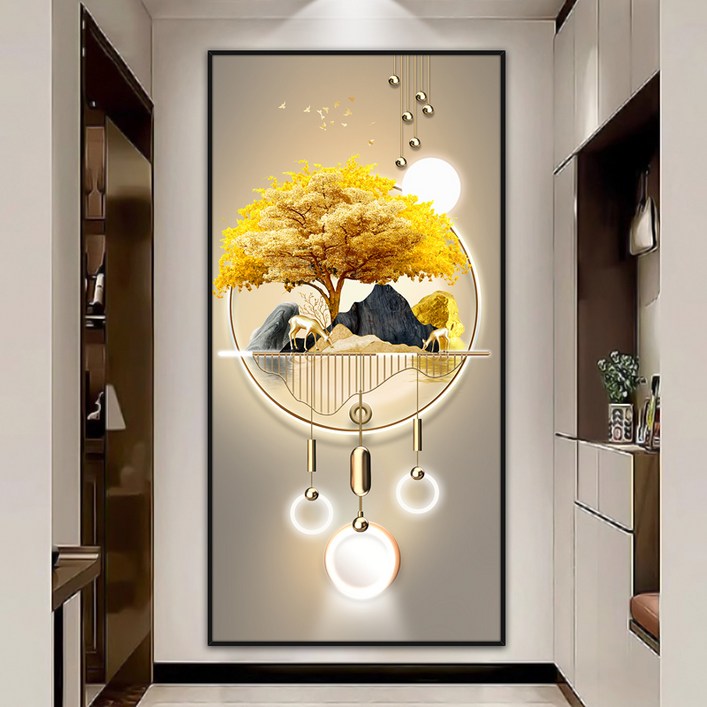 인테리어 스티커 현관 복도 벽포인트스티커 모던 럭셔리 스타일 장식화, DU8