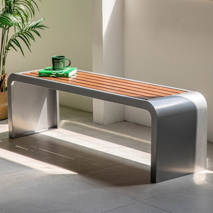 [당일출고] 위드 야외벤치 카페 정원 공원 철제 벤치의자