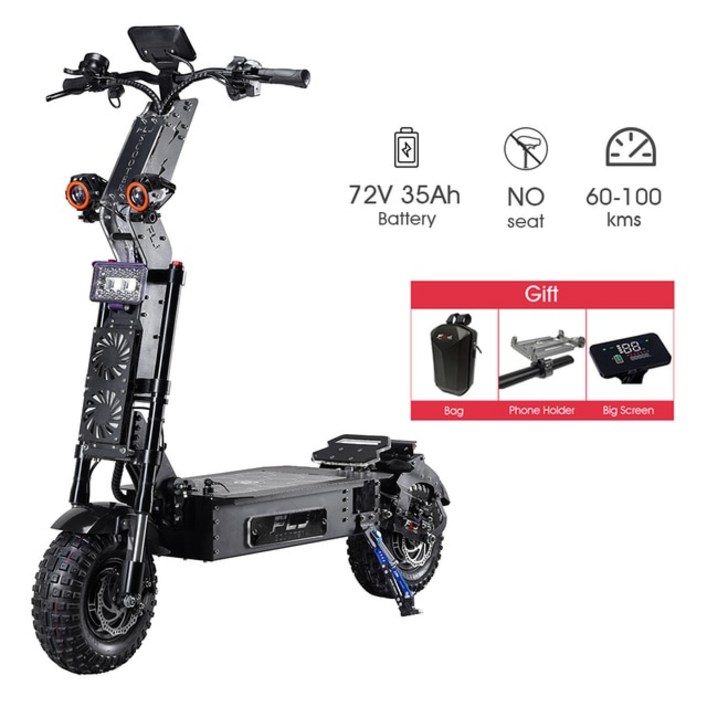 접이식 전동킥보드,전기,경량,휴대용,소형FLJ X14 최신 72V 12000W 전기 스쿠터, 인치 오프로드 방수 이동