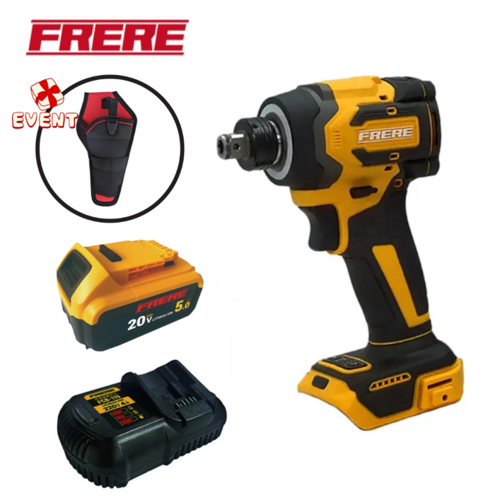 프레레 정품 충전식 임팩드라이버 렌치겸용 디월트호환 임팩드릴 18V 5.0배터리 및 고속충전기 풀세트 FCDW20N