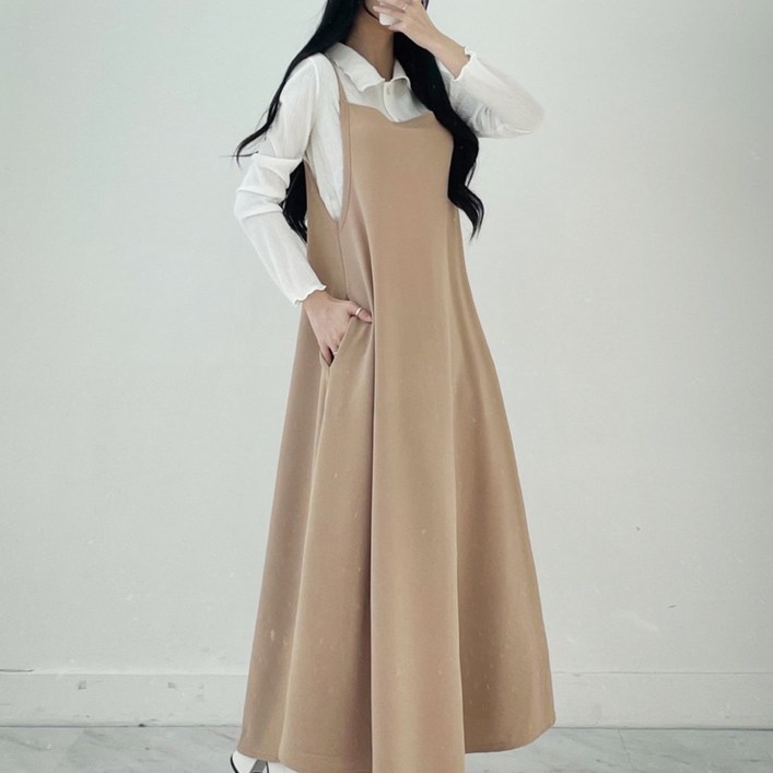 라몬즈러브썸 빅사이즈 뷔스티에 롱 원피스