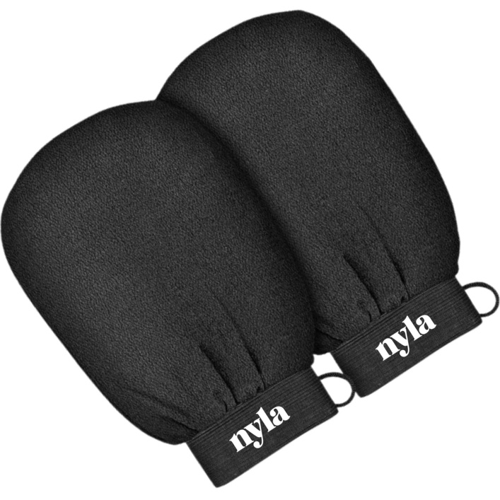 NYLA 홈쇼핑 명품 때밀이 장갑, 1개, 블랙, 2개입