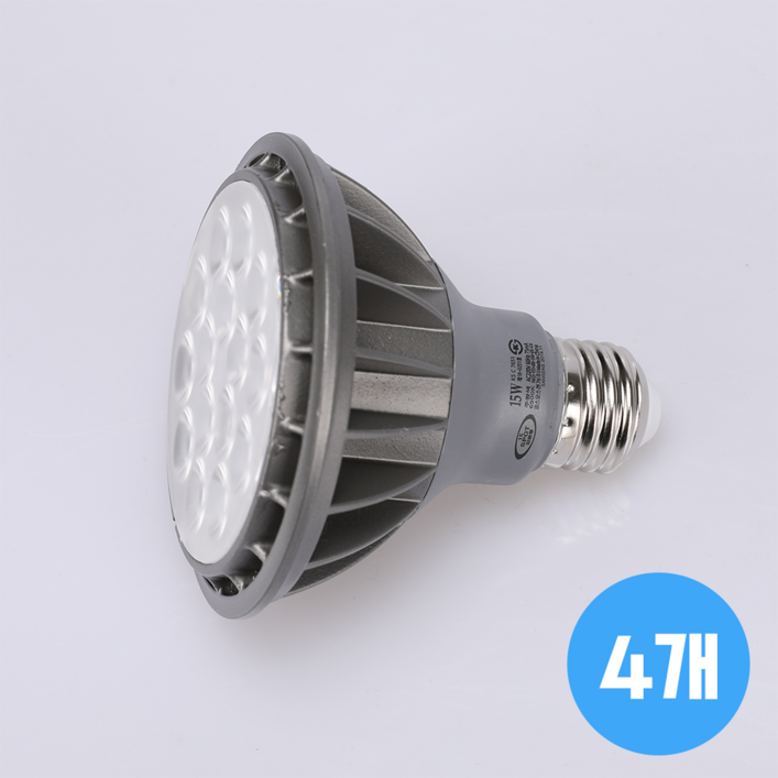 LONG 파30 LED 15W 집중형 주광색(흰색빛,6500K), 주광색, 4개