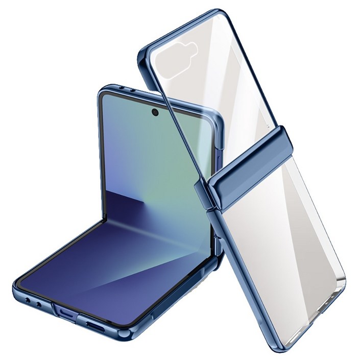 Elvo 갤럭시 Z플립 7 6 케이스 투명 충격 방지 힌지 보호 접이식