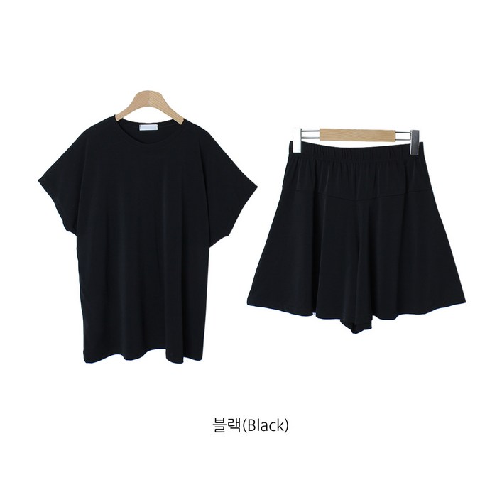 야나폴 치마바지티셔츠 SET 찰랑찰랑 쿨링 플레어핏