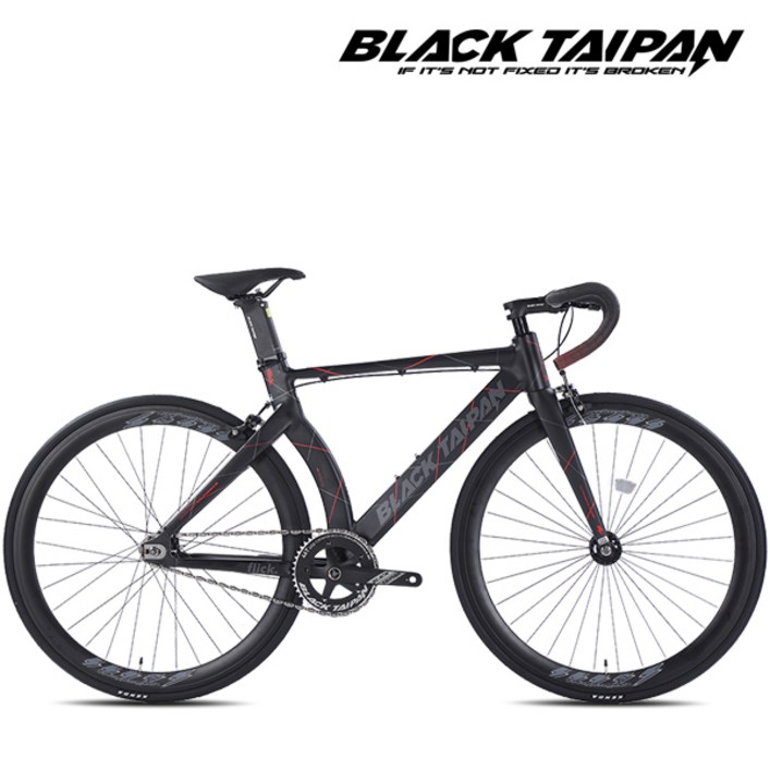 블랙타이판 카본포크 알루미늄 에어로 프레임 픽시자전거 플릭 700C, 1개, 165cm, 플릭 490 매트블랙 조립+사은품F(고정기어)