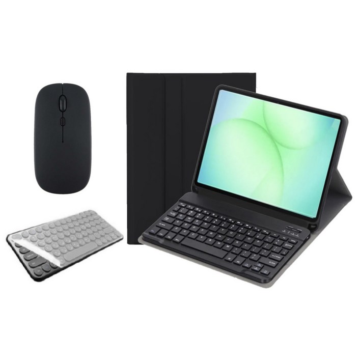 케이스나라 갤럭시탭 A11 플러스  A9 호환 블루투스 키보드 케이스 북커버 무선 마우스 세트