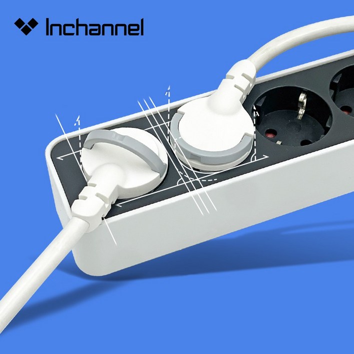 인채널 국산 피노 납작멀티탭 2구 1.5M 가구 틈새 고용량 연장선