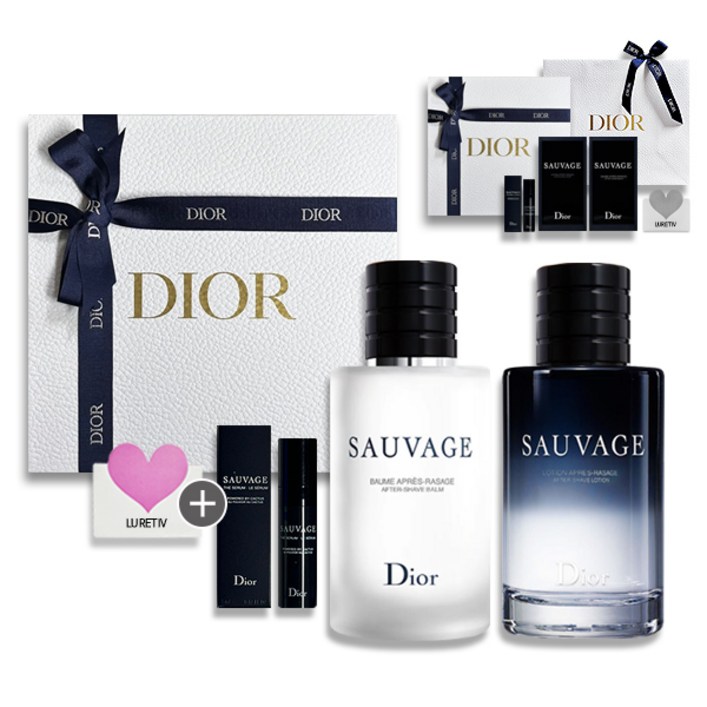 디올 선물BOX포장포켓화장품로샤쉐 디올 소바쥬 애프터 쉐이브 스킨로션 2종세트