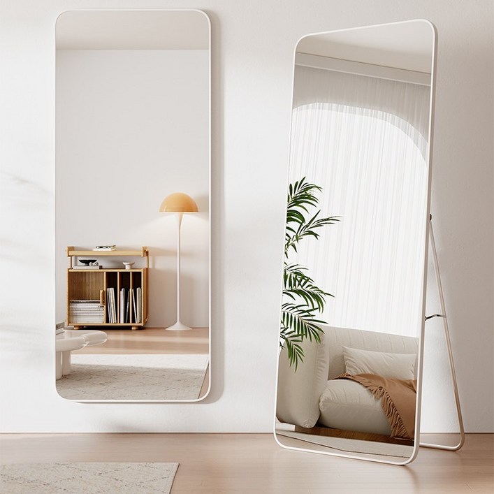 베라스코 스퀘어 전신거울 스탠드 벽걸이 1500, 화이트