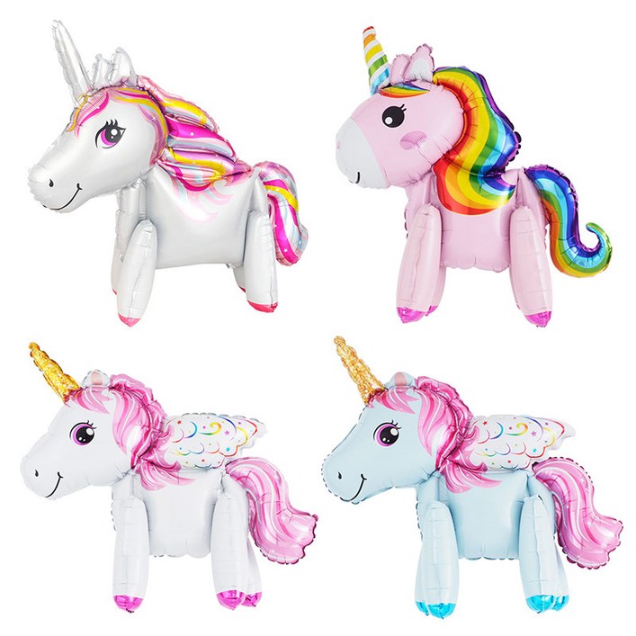 파티팡 동물 호일 은박풍선 스탠딩 유니콘 4종세트, 1개