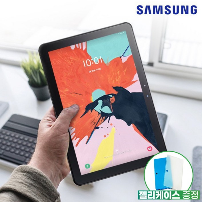 삼성 갤럭시탭 어드밴스드2 10.1인치 SMT583 WiFi 32GB 젤리케이스 보호필름 증정, WiFi, 그레이, 32GB