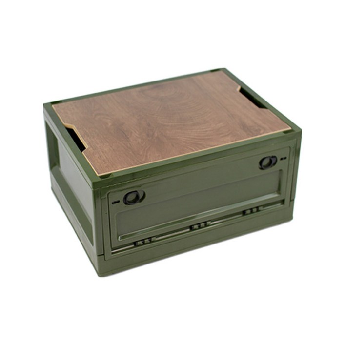 KOOLMAN쿨맨 오픈 폴딩 캠핑박스 우드상판 포함 L