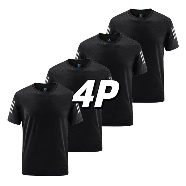 남자 기능성 반팔티셔츠 스판 쿨티 4P 티셔츠 남녀공용 여름용 tanlz119