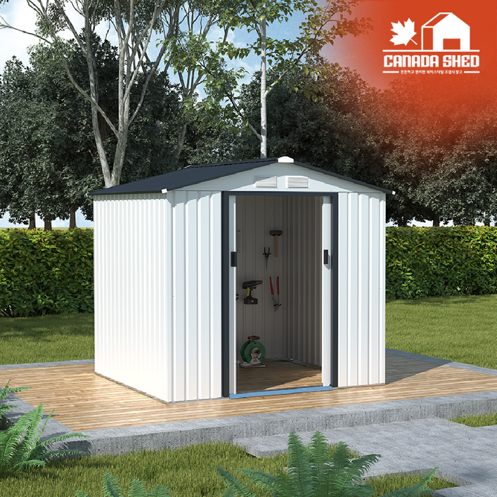 캐나다쉐드 조립식창고 MINI BASE2 2.1×1.9m 1.2평형 미니창고 학교창고 운동장창고 코스트코창고 마당창고 소형창고 농막 야외창고