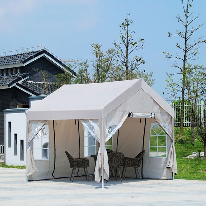 캐노피 천막 텐트 몽골 캠핑 야외용 포장마차 옥상 테라스 바람막이 접이식 - 쇼핑앤샵