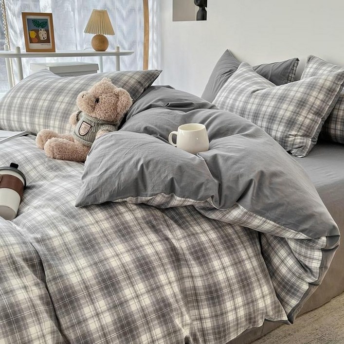 싱글 오리털 이불커버 150x200x230 순면 무면