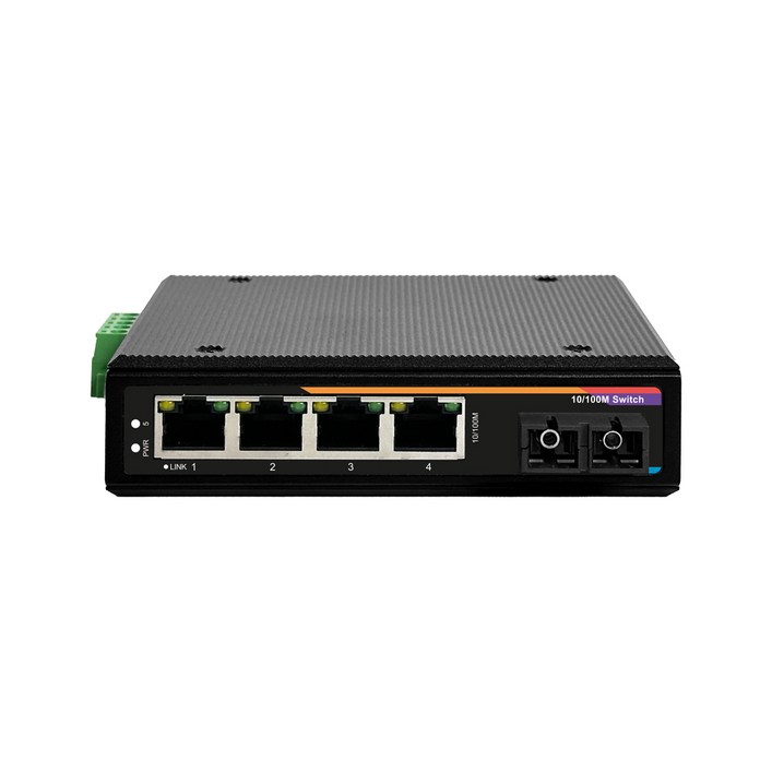NEXTU POE0914FDT-SCS 산업용 100Mbps 4포트 PoE 스위칭허브 업링크 SC광포트